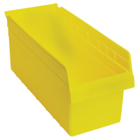 Store-Max Shelf Bins, 8-3/8" W x 8" H x 17-7/8" D, Yellow, 56 lbs. Capacity Ontario Packaging