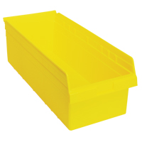 Store-Max Shelf Bins, 11-1/8" W x 8" H x 23-5/8" D, Yellow, 68 lbs. Capacity Ontario Packaging