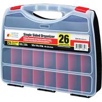 Plastic Compartment Box, 14" W x 18" D x 3" H, 26 Compartments Ontario Packaging