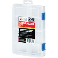 Plastic Compartment Box, 5.5" W x 7.75" D x 1.75" H, 8 Compartments CG069 | Ontario Packaging