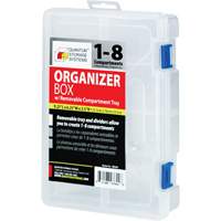 Plastic Compartment Box, 6.25" W x 9.25" D x 2.2" H, 8 Compartments CG070 | Ontario Packaging