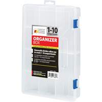Plastic Compartment Box, 7.75" W x 11.75" D x 2.2" H, 10 Compartments CG071 | Ontario Packaging