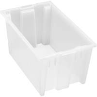 Heavy-Duty Stack & Nest Tote, 9" x 11" x 18", Clear Ontario Packaging