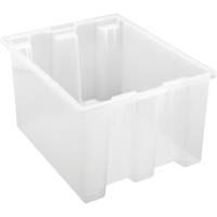 Heavy-Duty Stack & Nest Tote, 10" x 15.5" x 19.5", Clear Ontario Packaging