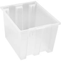 Heavy-Duty Stack & Nest Tote, 13" x 15.5" x 19.5", Clear Ontario Packaging