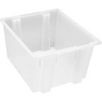 Heavy-Duty Stack & Nest Tote, 13" x 19.5" x 23.5", Clear Ontario Packaging
