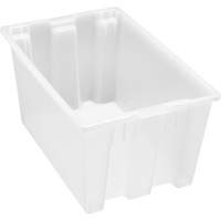 Heavy-Duty Stack & Nest Tote, 15" x 19.5" x 29.5", Clear Ontario Packaging