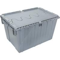 Contenant de distribution en plastique avec dessus basculant, 21,65" x 15,5" x 12,5", Gris Ontario Packaging