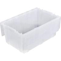 FP243C FliPak Nestable Tote, 26.9" x 16.9" x 12.1", Clear Ontario Packaging