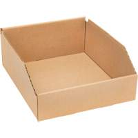 Deep Corrugated Parts Bins, 9-3/4" W x 11-1/4" D x 4-1/2" H, Beige Ontario Packaging