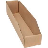 Deep Corrugated Parts Bins, 3-3/4" W x 17-1/4" D x 4-1/2" H, Beige Ontario Packaging