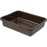 All-Purpose Ribbed-Bottom Storage Tub, 5" H x 15" D x 21" L, Plastic, Brown Ontario Packaging