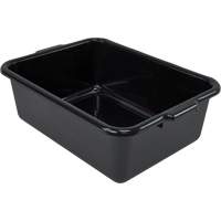 All-Purpose Flat-Bottom Storage Tub, 7" H x 15" D x 21" L, Plastic, Black Ontario Packaging