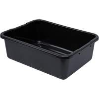 All-Purpose Ribbed-Bottom Storage Tub, 7" H x 15" D x 21" L, Plastic, Black Ontario Packaging