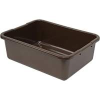 All-Purpose Ribbed-Bottom Storage Tub, 7" H x 15" D x 21" L, Plastic, Brown Ontario Packaging