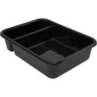 All-Purpose Compartmentalized Storage Tub, 7" H x 15" D x 20" L, Plastic, Black CG218 | Ontario Packaging