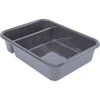 All-Purpose Compartmentalized Storage Tub, 5" H x 15" D x 20" L, Plastic, Grey CG220 | Ontario Packaging