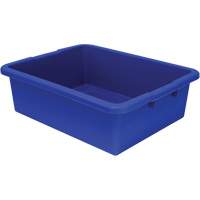 All-Purpose Ribbed-Bottom Storage Tub, 7" H x 17" D x 22" L, Plastic, Blue CG225 | Ontario Packaging