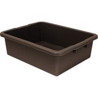 All-Purpose Ribbed-Bottom Storage Tub, 7" H x 17" D x 22" L, Plastic, Brown CG226 | Ontario Packaging