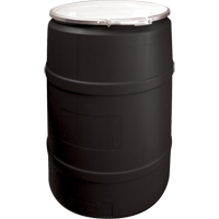 Polyethylene Drums, 55 US gal (45 imp. gal.), Open Top, Black DC527 | Ontario Packaging