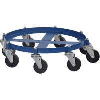 Octagon Drum Dolly, Steel, 2000 lbs. Capacity, 27-1/16" Diameter, Cast Iron Casters DC782 | Ontario Packaging