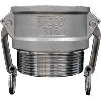 Cam & Groove Coupling, Stainless Steel, Type B, 3/4", Male NPT, 250 PSI Ontario Packaging
