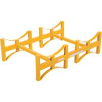 Porte-barils empilable en acier, 2 barils, Capacit&eacute; de 1600 lb, 45-1/2" la x 29-7/8" p x 12-3/4" h Ontario Packaging