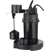 Thermoplastic Submersible Sump Pump, 2560 GPH, 115 V, 4.6 A, 1/3 HP DC842 | Ontario Packaging