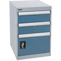 Pedestal Workbench with One Door & Two Drawers, 2 Drawers, 18" W x 21" D x 28" H FH668 | Ontario Packaging