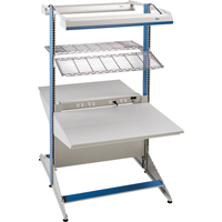 Postes de travail modulaires ergonomiques - Exemples de configurations - A-DC Ajouts de coin &agrave; deux c&ocirc;t&eacute;s, 36" la x 56" p x 84" h, Ajout de coin &agrave; deux c&ocirc;t&eacute;s Ontario Packaging