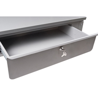 Wall-Mounted Shop Desk, 34-1/2" W x 28" D x 31" H, Grey FI518 | Ontario Packaging