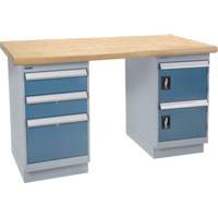Workbench, Door & Drawers, 2500 lbs. Cap., 72" W x 36" D, 34" H Ontario Packaging