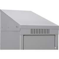 Clean Line Lockers, 2 -tier, Bank of 4, 48" x 18" x 82", Steel, Beige, Rivet (Assembled) Ontario Packaging