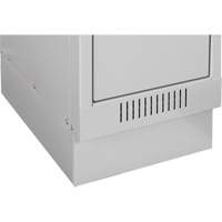 Clean Line Lockers, 2 -tier, Bank of 4, 48" x 18" x 76", Steel, Charcoal, Rivet (Assembled) Ontario Packaging