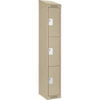 Casiers Clean Line, 3 niveaux, 12" x 18" x 78", Acier, Beige, Rivet (assembl&eacute;) Ontario Packaging