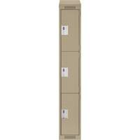 Casiers Clean Line, 3 niveaux, 12" x 18" x 78", Acier, Beige, Rivet (assembl&eacute;) Ontario Packaging
