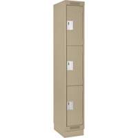 Casiers Clean Line, 3 niveaux, 12" x 18" x 76", Acier, Beige, Rivet (assembl&eacute;) Ontario Packaging