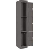 Casiers Clean Line, 3 niveaux, Bloc de 4, 48" x 18" x 72", Acier, Charbon, Rivet (assembl&eacute;) Ontario Packaging