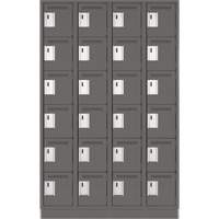 Petits casiers Clean Line, 6 niveaux, Bloc de 4, 48" x 18" x 76", Acier, Charbon, Rivet (assembl&eacute;) Ontario Packaging