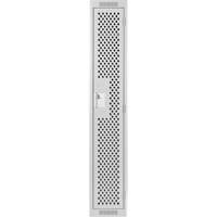 Clean Line Lockers, 12" x 12" x 72", Steel, Grey, Rivet (Assembled), Perforated Ontario Packaging