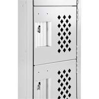Assembled Lockerettes Clean Line™ Perforated Economy Lockers FJ535 | Ontario Packaging