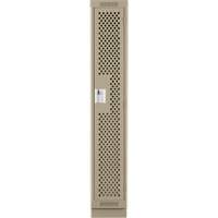 Clean Line Lockers, 12" x 12" x 76", Steel, Beige, Rivet (Assembled), Perforated Ontario Packaging