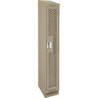 Casiers Clean Line, 12" x 18" x 82", Acier, Beige, Rivet (assembl&eacute;), Perfor&eacute; Ontario Packaging