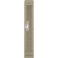 Casiers Clean Line, 12" x 18" x 82", Acier, Beige, Rivet (assembl&eacute;), Perfor&eacute; Ontario Packaging