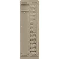 Clean Line Lockers, Bank of 2, 24" x 18" x 82", Steel, Beige, Rivet (Assembled), Perforated Ontario Packaging