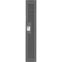 Clean Line Lockers, 12" x 15" x 72", Steel, Charcoal, Rivet (Assembled), Perforated Ontario Packaging