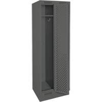 Clean Line Lockers, Bank of 2, 24" x 12" x 76", Steel, Charcoal, Rivet (Assembled), Perforated Ontario Packaging