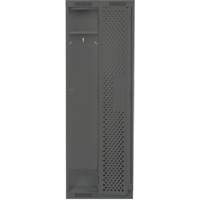 Clean Line Lockers, Bank of 2, 24" x 12" x 76", Steel, Charcoal, Rivet (Assembled), Perforated Ontario Packaging