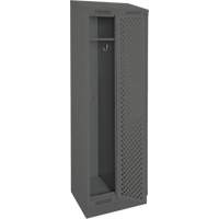 Clean Line Lockers, Bank of 2, 24" x 18" x 82", Steel, Charcoal, Rivet (Assembled), Perforated Ontario Packaging