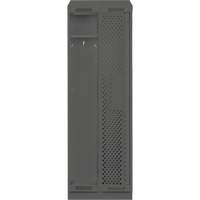 Clean Line Lockers, Bank of 2, 24" x 18" x 82", Steel, Charcoal, Rivet (Assembled), Perforated Ontario Packaging